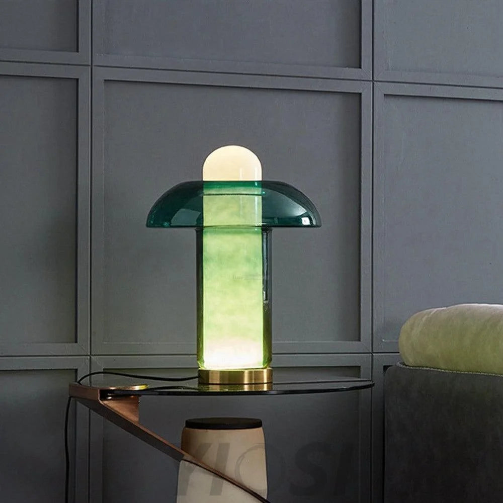 Glass Mushroom Table Lamp ∅ 11.8″ - Kettle-1-Yiosilamp