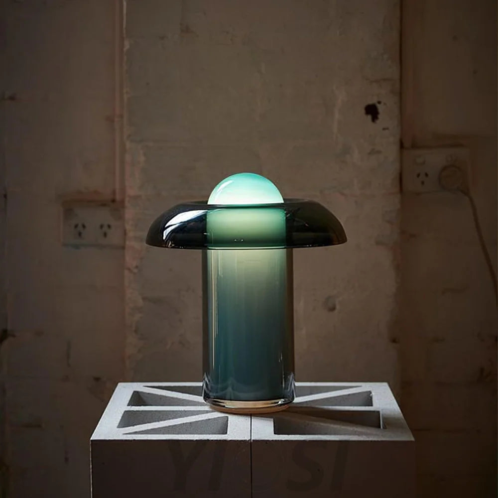 Glass Mushroom Table Lamp ∅ 11.8″ - Kettle-1-Yiosilamp