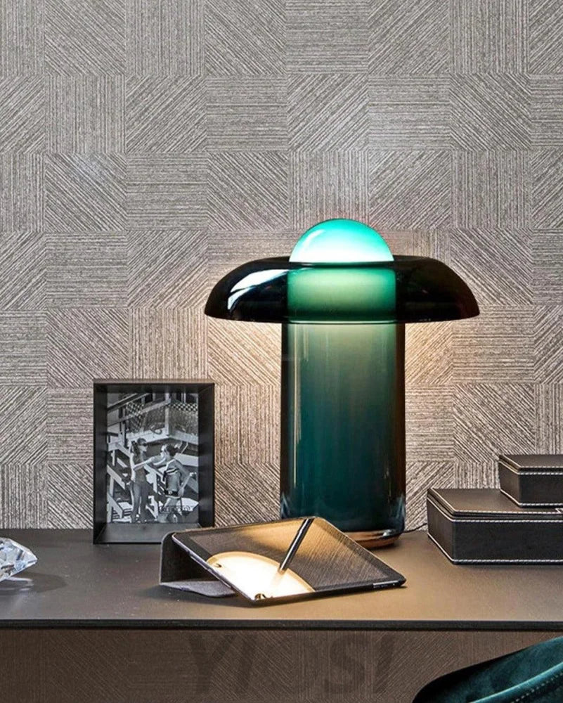 Glass Mushroom Table Lamp ∅ 11.8″ - Kettle-1-Yiosilamp