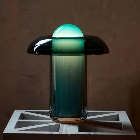 Glass Mushroom Table Lamp ∅ 11.8″ - Kettle-1-Yiosilamp
