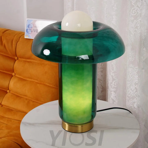 Glass Mushroom Table Lamp ∅ 11.8″ - Kettle-1-Yiosilamp