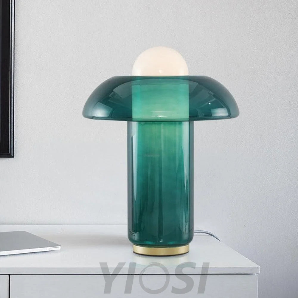 Glass Mushroom Table Lamp ∅ 11.8″ - Kettle-1-Yiosilamp