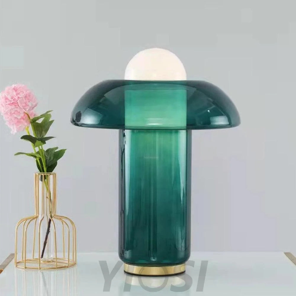 Glass Mushroom Table Lamp ∅ 11.8″ - Kettle-1-Yiosilamp