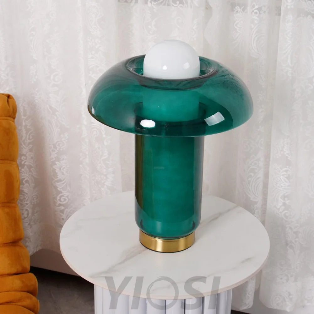 Glass Mushroom Table Lamp ∅ 11.8″ - Kettle-1-Yiosilamp