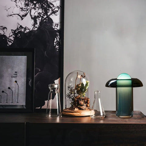 Glass Mushroom Table Lamp ∅ 11.8″ - Kettle-1-Yiosilamp