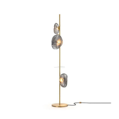 Glass Petals Floor Lamp with 3/6 heads - Art Glass-1-Yiosilamp