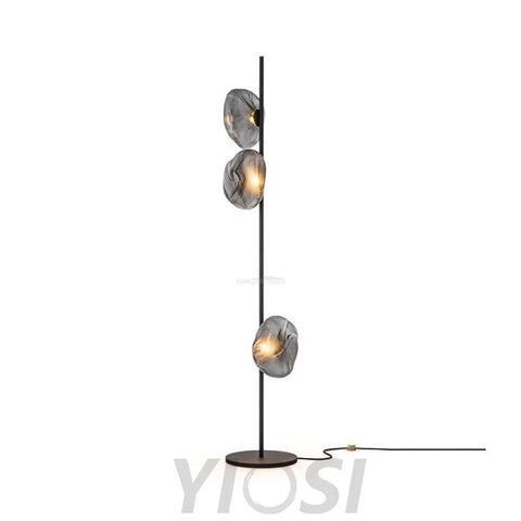 Glass Petals Floor Lamp with 3/6 heads - Art Glass-1-Yiosilamp