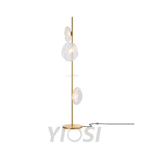 Glass Petals Floor Lamp with 3/6 heads - Art Glass-1-Yiosilamp