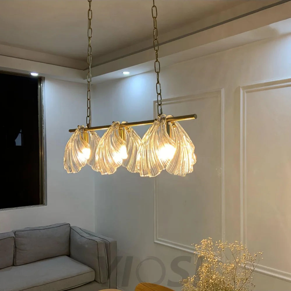 Glass Shell Pendant L 31.5″ - Mussel-1-Yiosilamp
