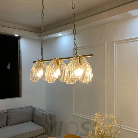 Glass Shell Pendant L 31.5″ - Mussel-1-Yiosilamp