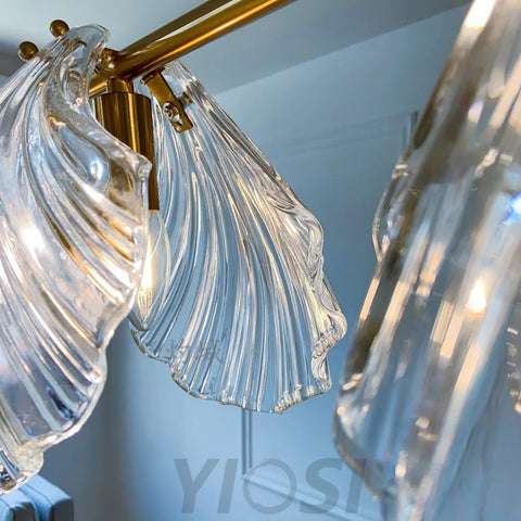 Glass Shell Pendant L 31.5″ - Mussel-1-Yiosilamp