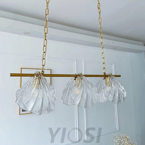 Glass Shell Pendant L 31.5″ - Mussel-1-Yiosilamp