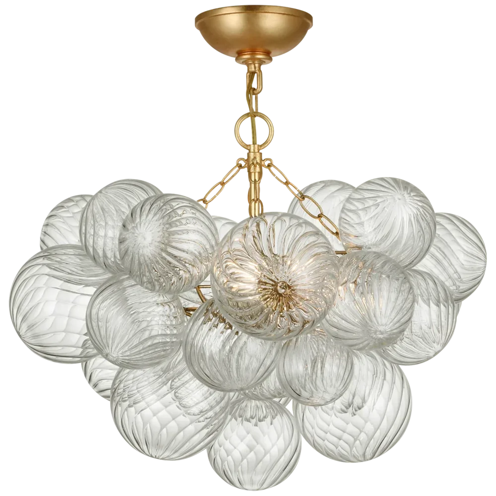 Popular Glass Bubble 24’’ D Ceiling Chandelier Modern Lamp Brass