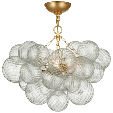 Popular Glass Bubble 24’’ D Ceiling Chandelier Modern Lamp Brass