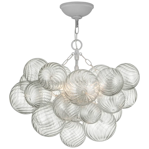 Popular Glass Bubble 24’’ D Ceiling Chandelier Modern Lamp Plaster White