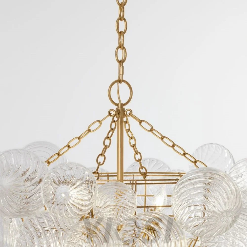 Popular Modern Bubble Glass Chandelier 36’’ Ceiling Lamp Chandeliers For Dining Room Stairways