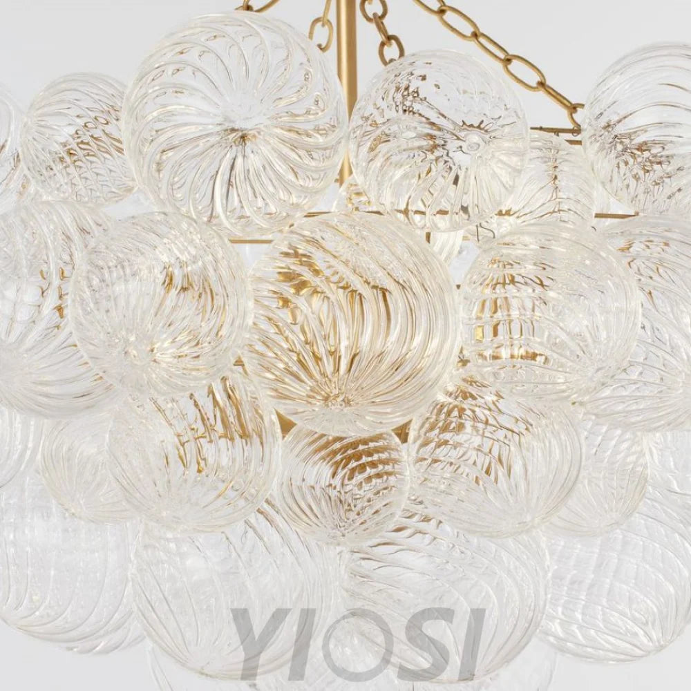 Popular Modern Bubble Glass Chandelier 36’’ Ceiling Lamp Chandeliers For Dining Room Stairways