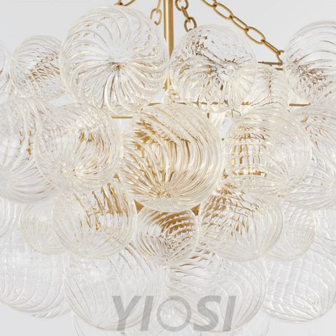 Popular Modern Bubble Glass Chandelier 36’’ Ceiling Lamp Chandeliers For Dining Room Stairways