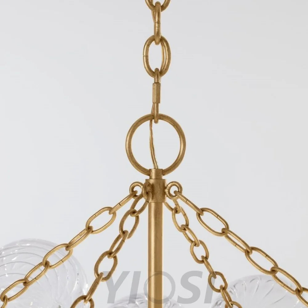 Popular Modern Bubble Glass Chandelier 36’’ Ceiling Lamp Chandeliers For Dining Room Stairways