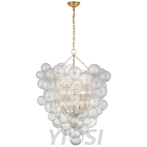 Popular Modern Bubble Glass Chandelier 36’’ Ceiling Lamp Chandeliers For Dining Room Stairways