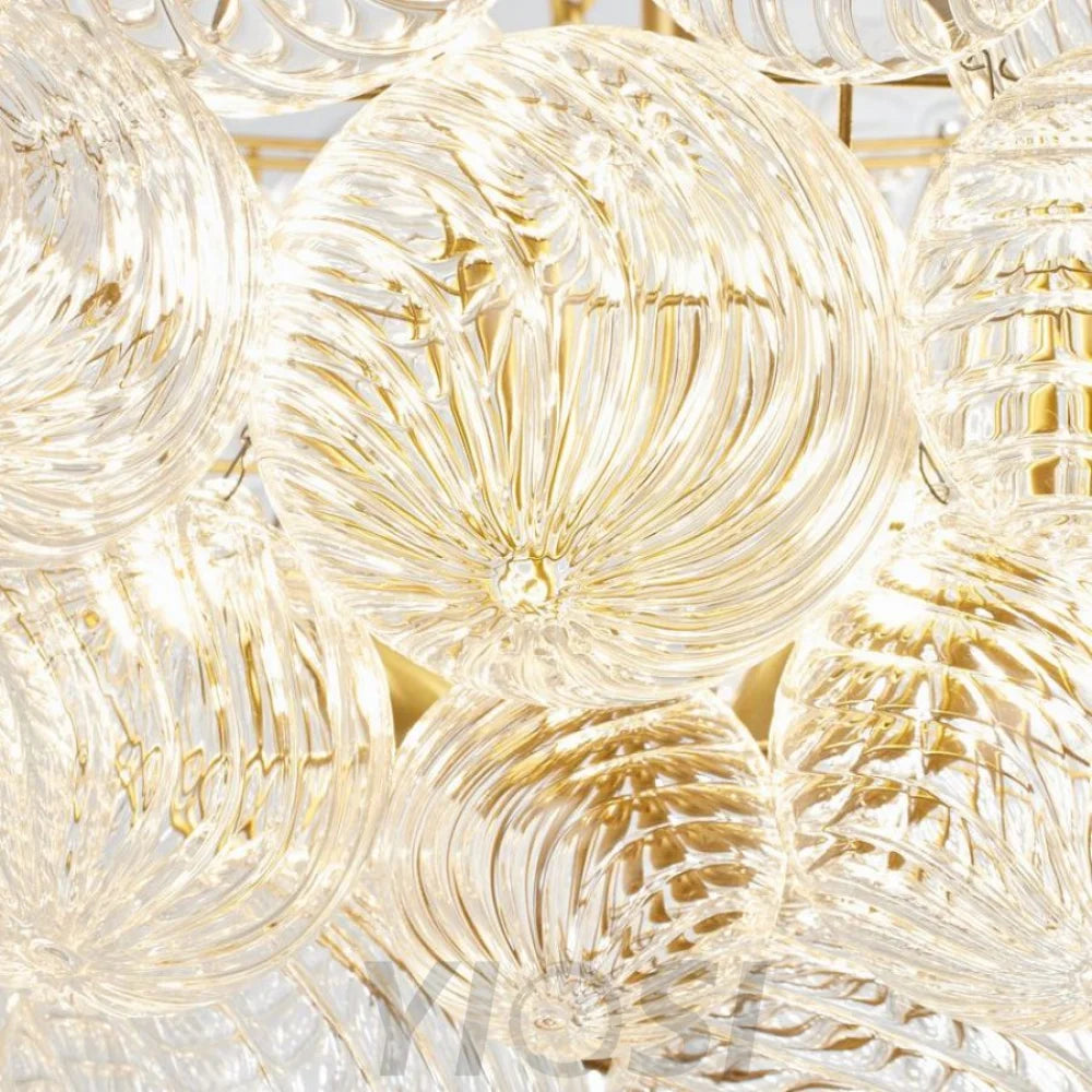 Popular Modern Bubble Glass Chandelier 36’’ Ceiling Lamp Chandeliers For Dining Room Stairways