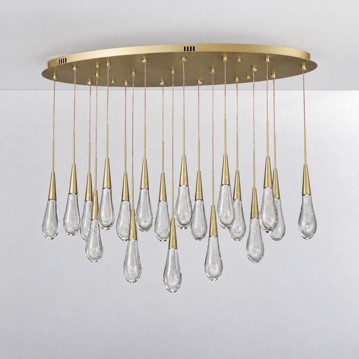 Goccia Oval Chandelier – lights off