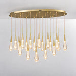 Goccia Oval Chandelier – lights on
