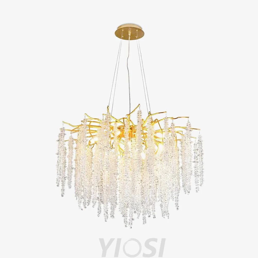 Albero Gold Crystal Chandelier with 8, 10, or 14 Heads