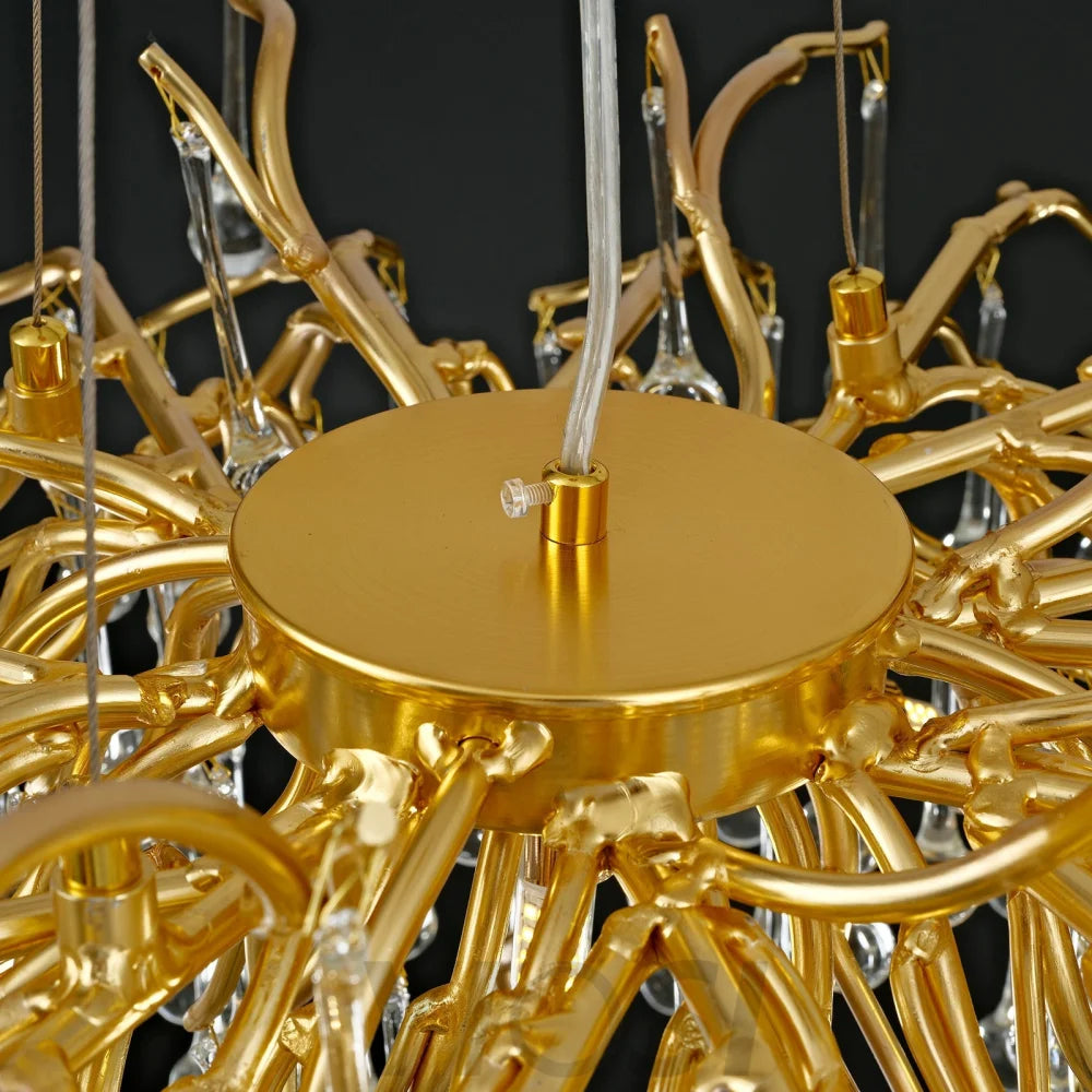 Gold Raindrop Crystal Chandelier Tree Branch Chandelier for Dining Room Chandelier