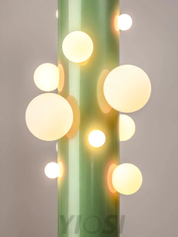 Green Apes Floor Lamp ∅ 11.8″ - Pillar-1-Yiosilamp