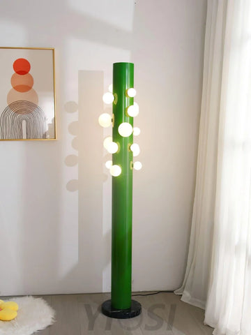 Green Apes Floor Lamp ∅ 11.8″ - Pillar-1-Yiosilamp