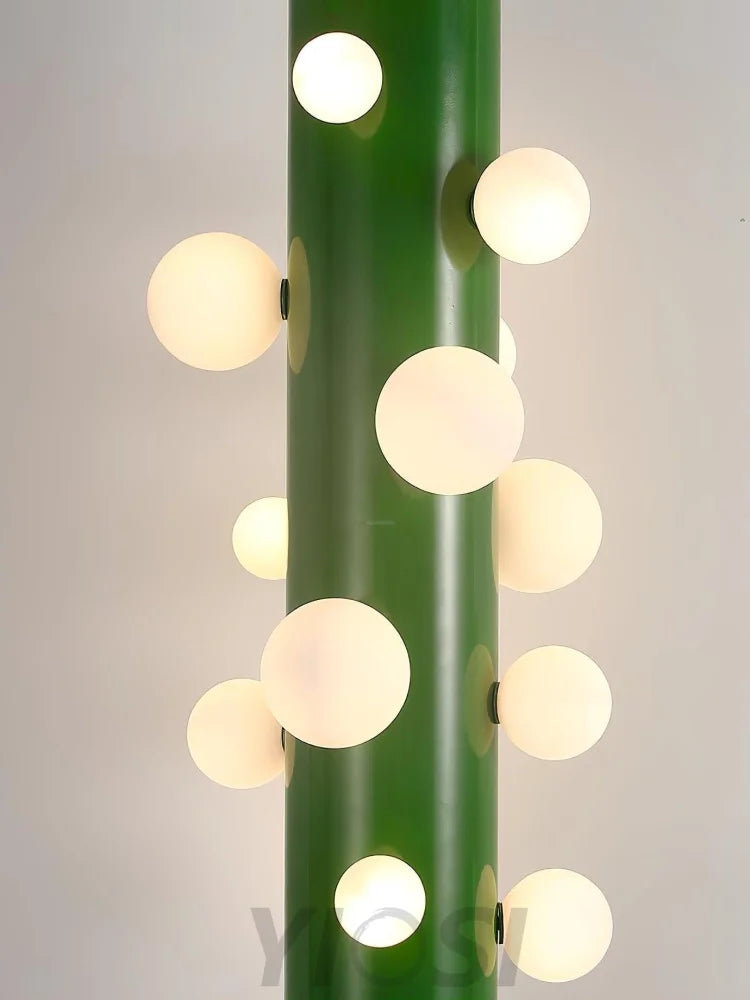 Green Apes Floor Lamp ∅ 11.8″ - Pillar-1-Yiosilamp