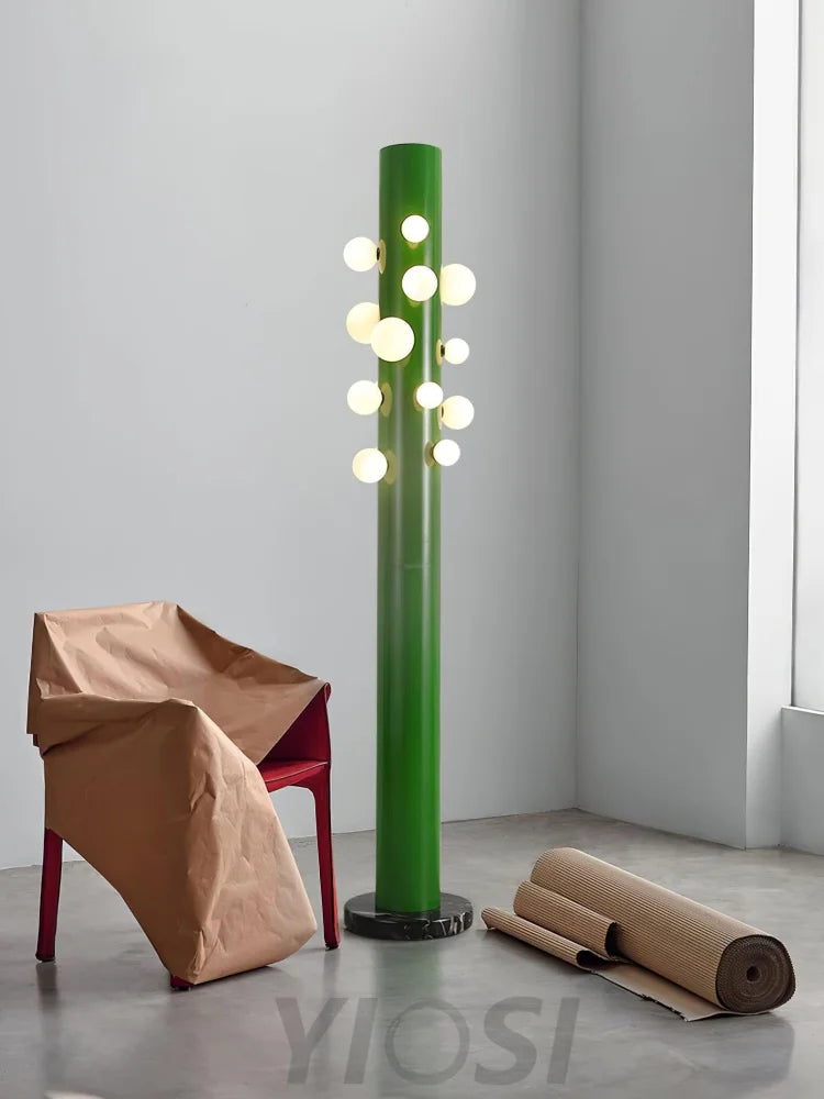 Green Apes Floor Lamp ∅ 11.8″ - Pillar-1-Yiosilamp