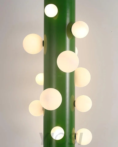 Green Apes Floor Lamp ∅ 11.8″ - Pillar-1-Yiosilamp