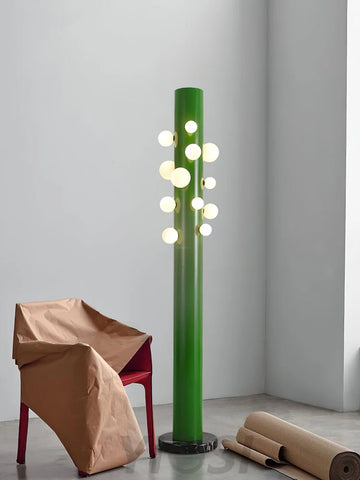 Green Apes Floor Lamp ∅ 11.8″ - Pillar-1-Yiosilamp