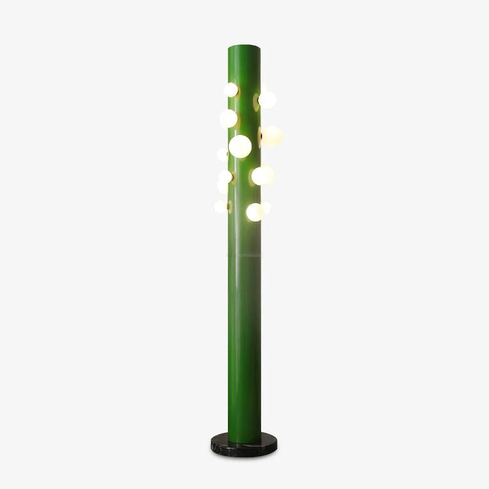 Green Apes Floor Lamp ∅ 11.8″ - Pillar-1-Yiosilamp