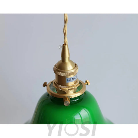 Green Bell Pendant Light ∅ 7.3″ - Earring-1-Yiosilamp