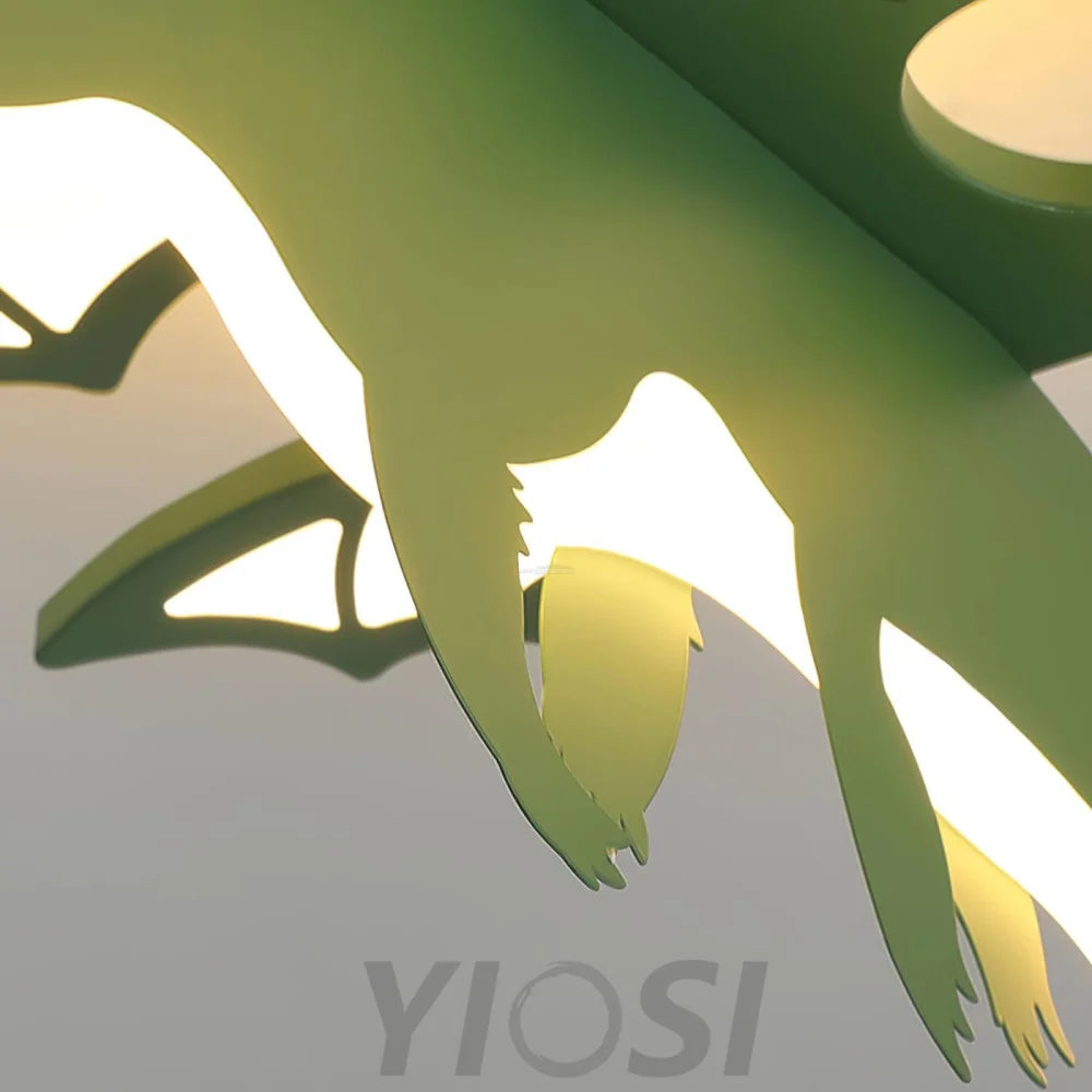 Green Dinosaur Ceiling Light  L 27.5″ - Creature-1-Yiosilamp