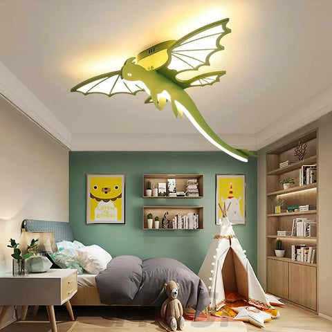 Green Dinosaur Ceiling Light  L 27.5″ - Creature-1-Yiosilamp