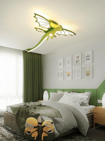 Green Dinosaur Ceiling Light  L 27.5″ - Creature-1-Yiosilamp