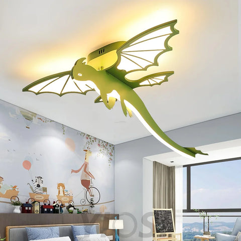 Green Dinosaur Ceiling Light  L 27.5″ - Creature-1-Yiosilamp