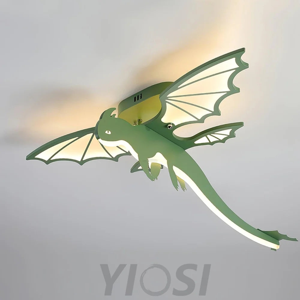 Green Dinosaur Ceiling Light  L 27.5″ - Creature-1-Yiosilamp