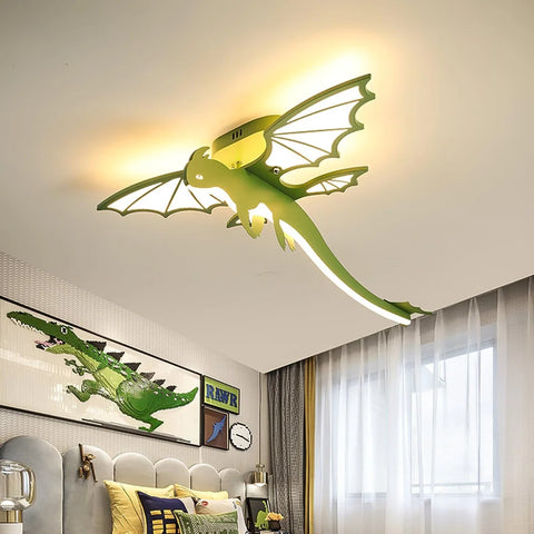 Green Dinosaur Ceiling Light  L 27.5″ - Creature-1-Yiosilamp