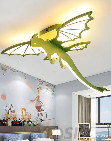 Green Dinosaur Ceiling Light  L 27.5″ - Creature-1-Yiosilamp