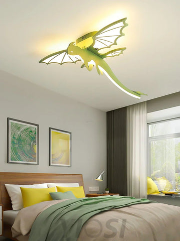 Green Dinosaur Ceiling Light  L 27.5″ - Creature-1-Yiosilamp
