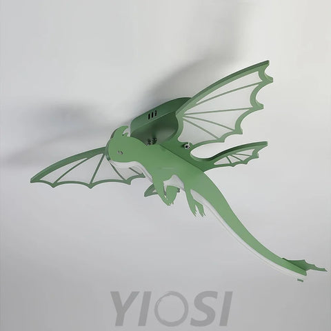 Green Dinosaur Ceiling Light  L 27.5″ - Creature-1-Yiosilamp