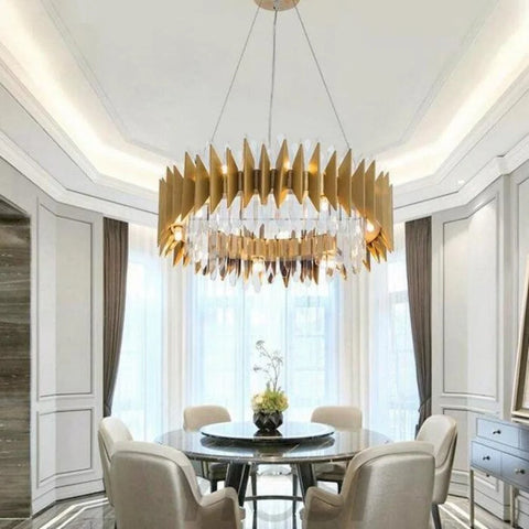 chandelier in bedroom 