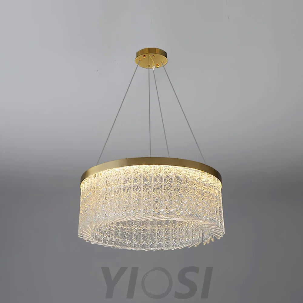 Halo Crystal Round Chandelier - Crystals-1-Yiosilamp