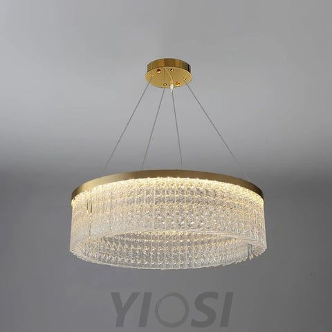 Halo Crystal Round Chandelier - Crystals-1-Yiosilamp