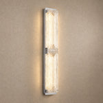 Halo Modern Linear Glass Wall Sconce – lights on